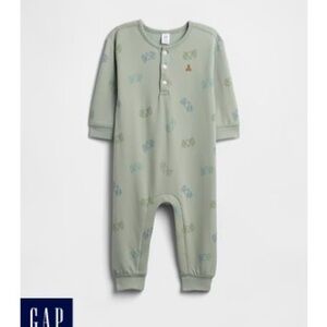 GAP Sage Green Long-Sleeve Footless Sleep Sack with Subtle Print